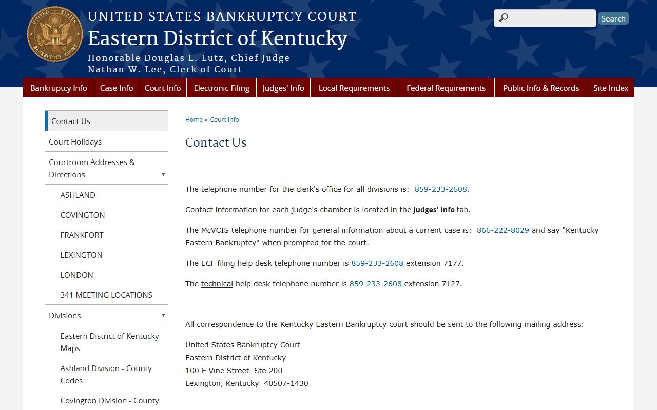 Mason County Circuit Court Clerk records and federal bankruptcy clerk distinction