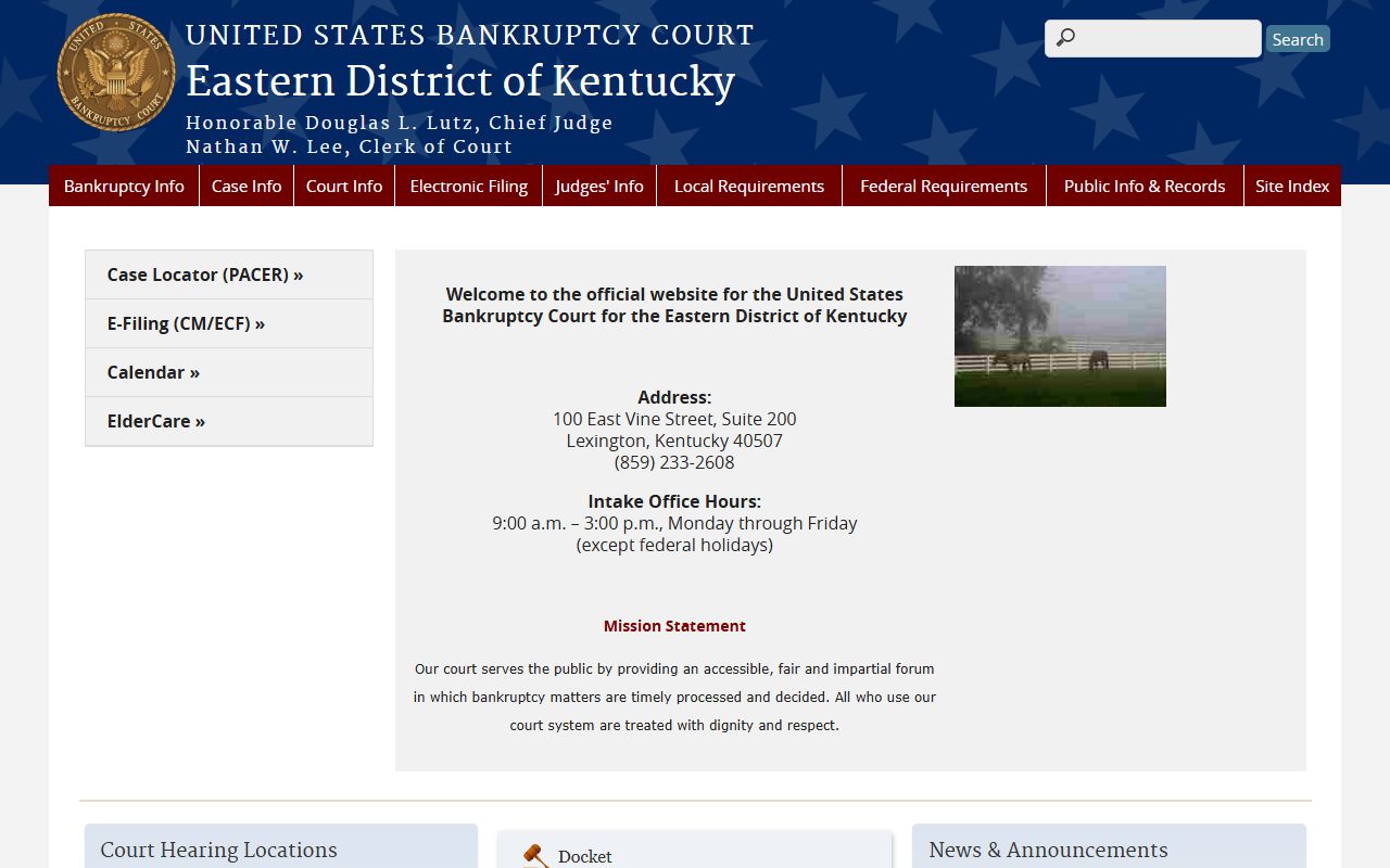 Mason County Circuit Court Clerk records and Eastern District bankruptcy court