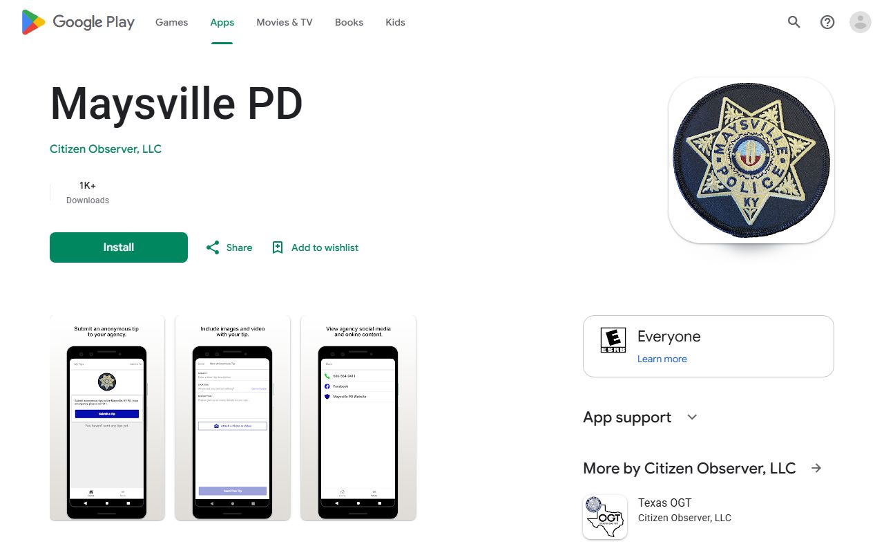 Mason County arrest records Maysville PD Tip411 app