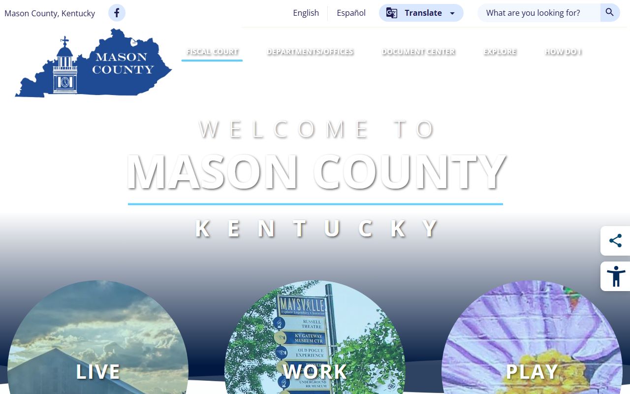 Mason County court records and county government homepage