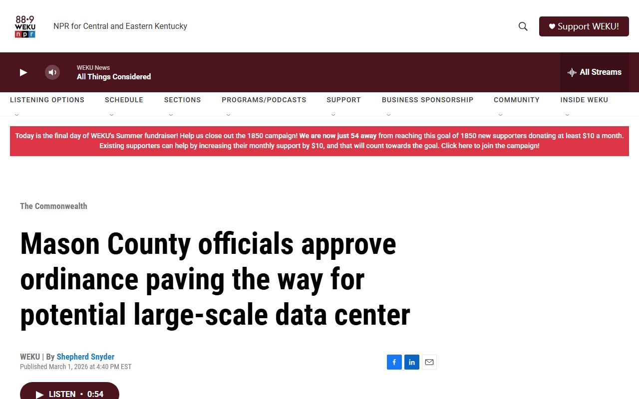 Mason County warrant records and current county government reporting context